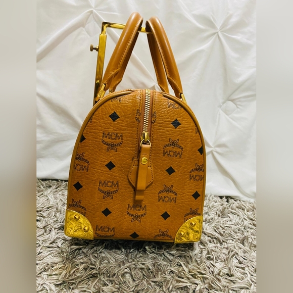 SOLD!Authentic MCM cognac Boston - Picture 3 of 14